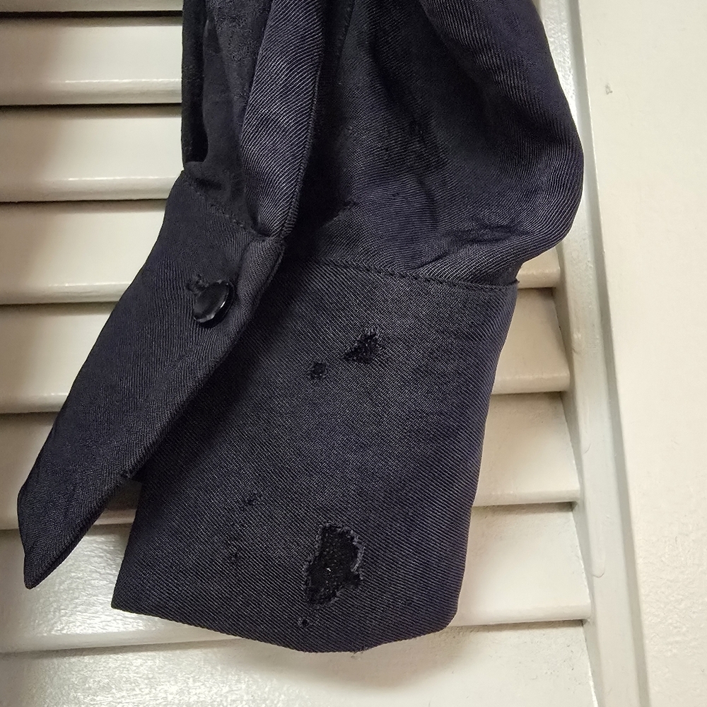Vince - Dark Blue Classic 100% Silk Business Casual Evening Long-Sleeve D… - Picture 7 of 9